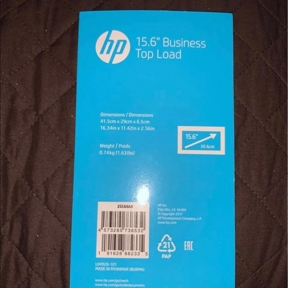 HP 15.6 Business Top Load Case